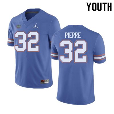 Youth Florida Gators #32 Jesiah Pierre NCAA Jordan Brand Blue Authentic Stitched College Football Jersey QYZ4662AE